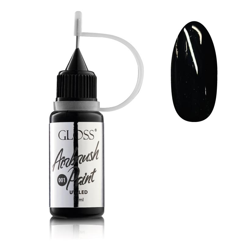 GLOSS Airbrush Paint 001 (black), 12 ml