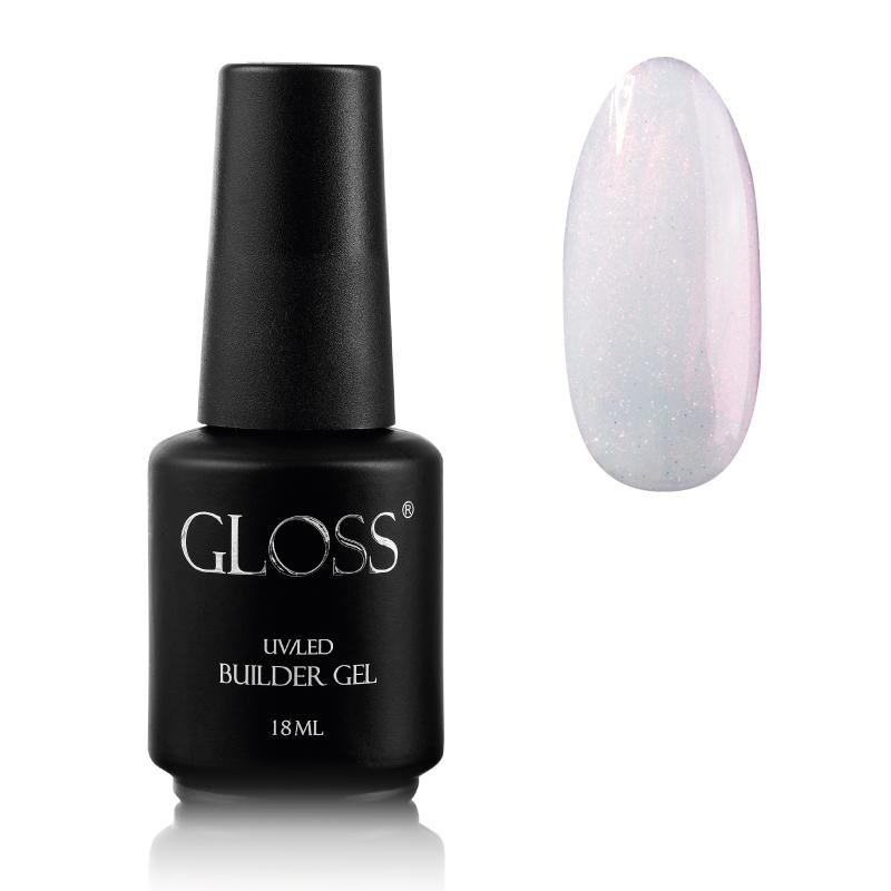 GLOSS Builder Gel Pink Silver, 18 ml