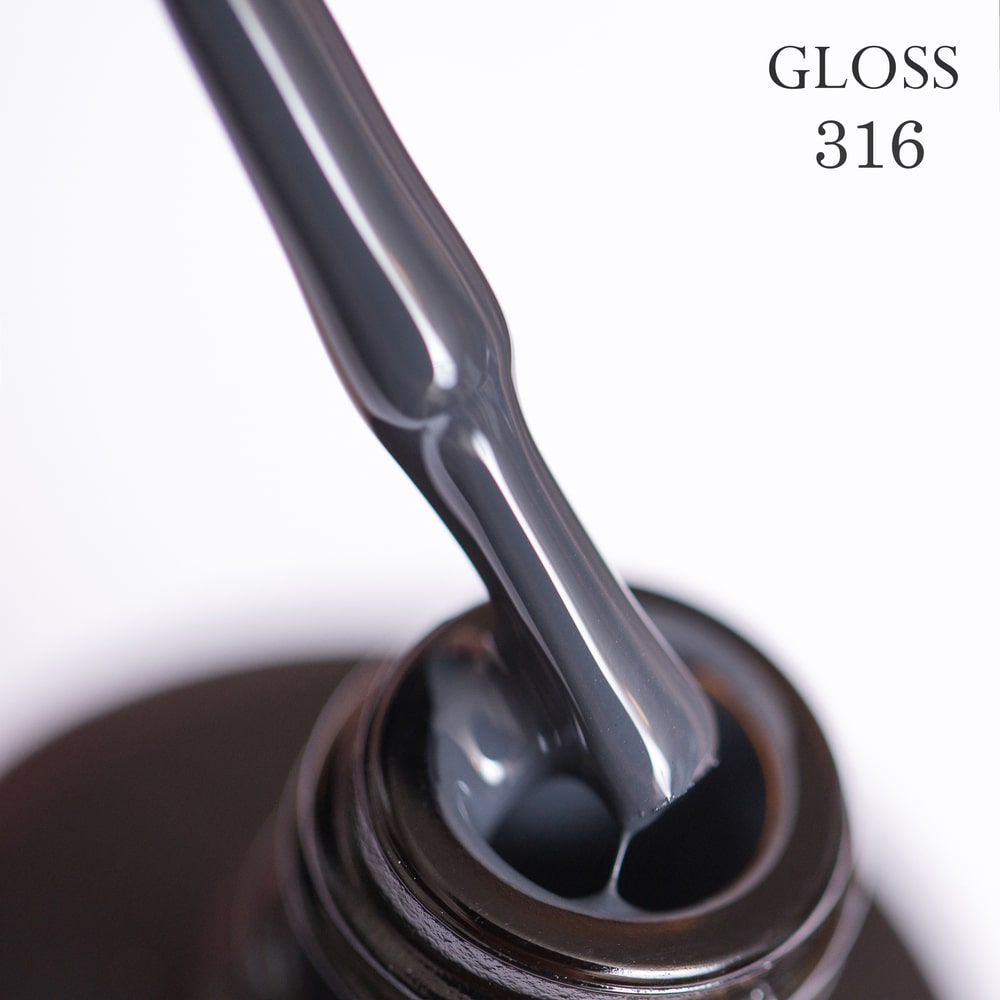 GLOSS Gel Polish 316 (Wet asphalt), 11ml