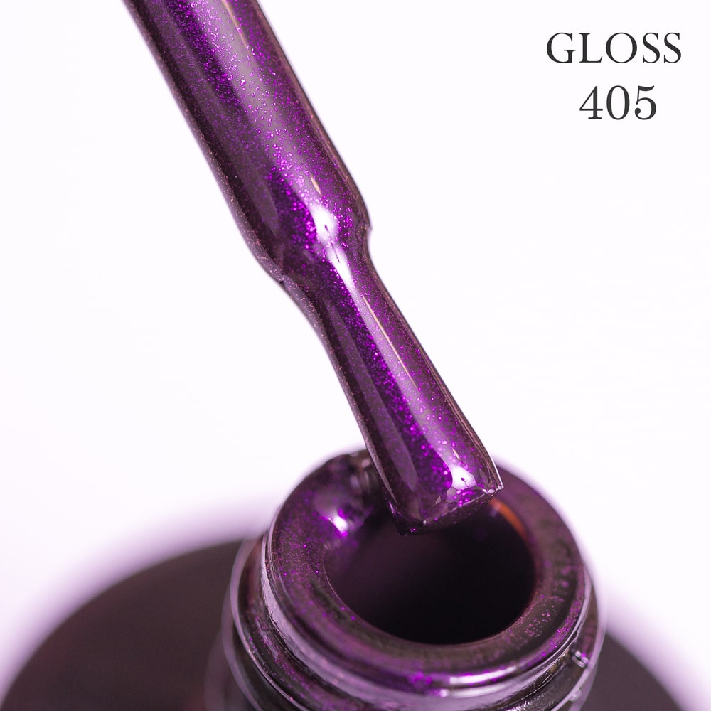 GLOSS Gel Polish 405 (Purple with micro-shine), 11ml