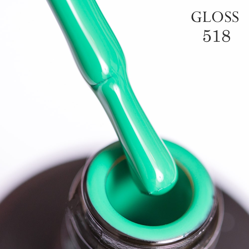 GLOSS Gel Polish 518 (Bright green), 11ml