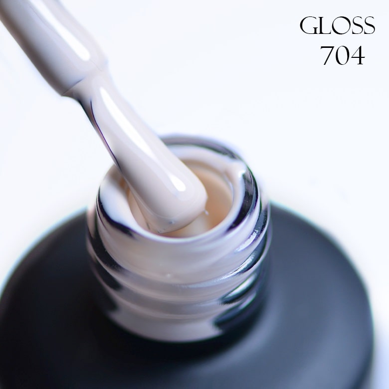 GLOSS Gel Polish 704 (Powdery milky), 11ml