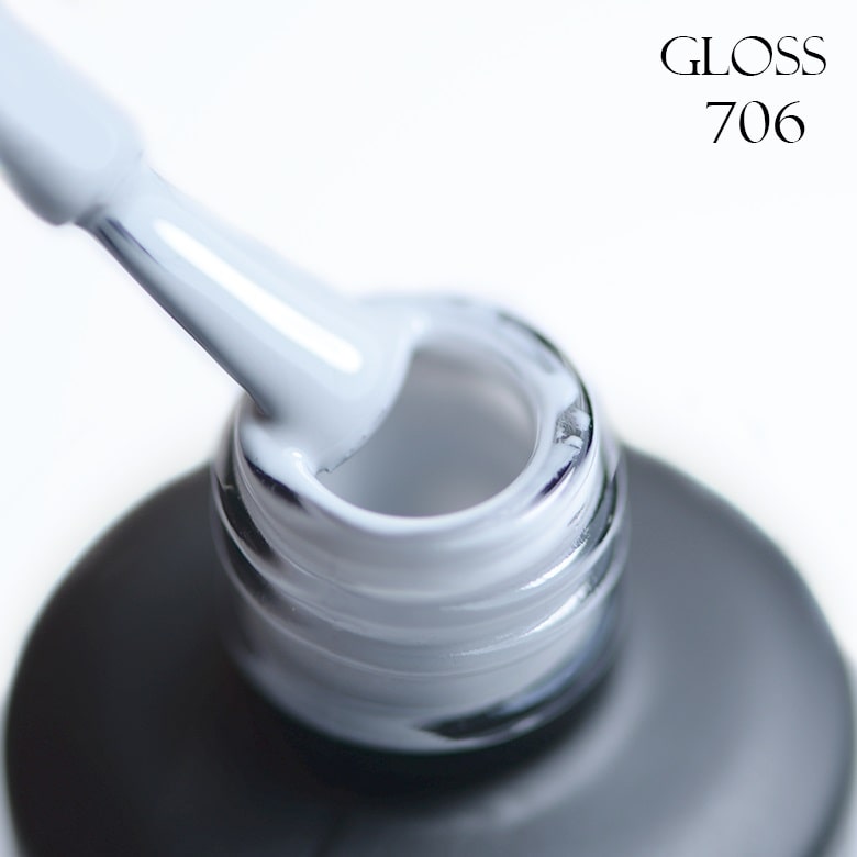 GLOSS Gel Polish 706 (Cold light gray), 11ml