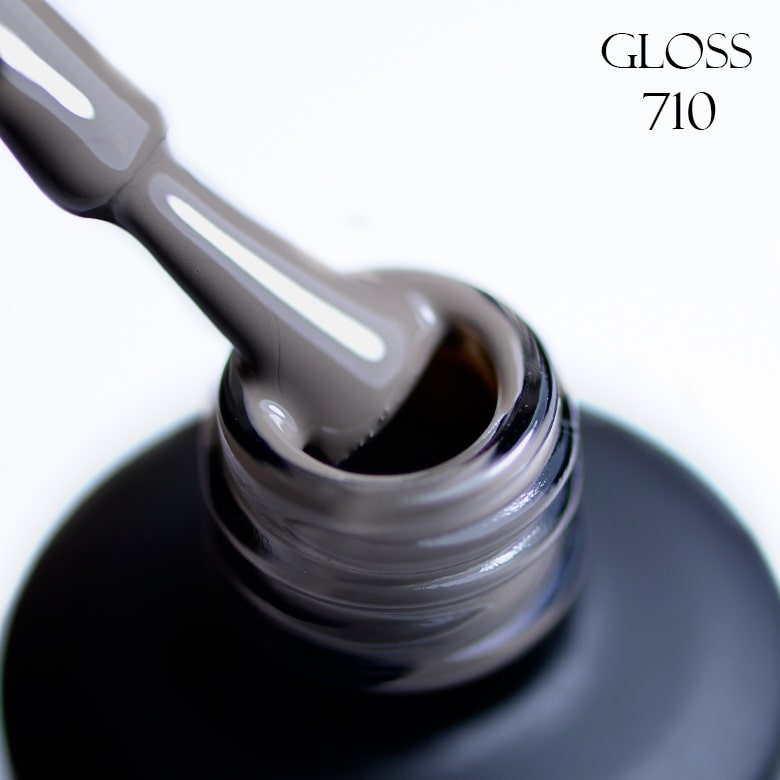 GLOSS Gel Polish 710 (Ash gray), 11ml