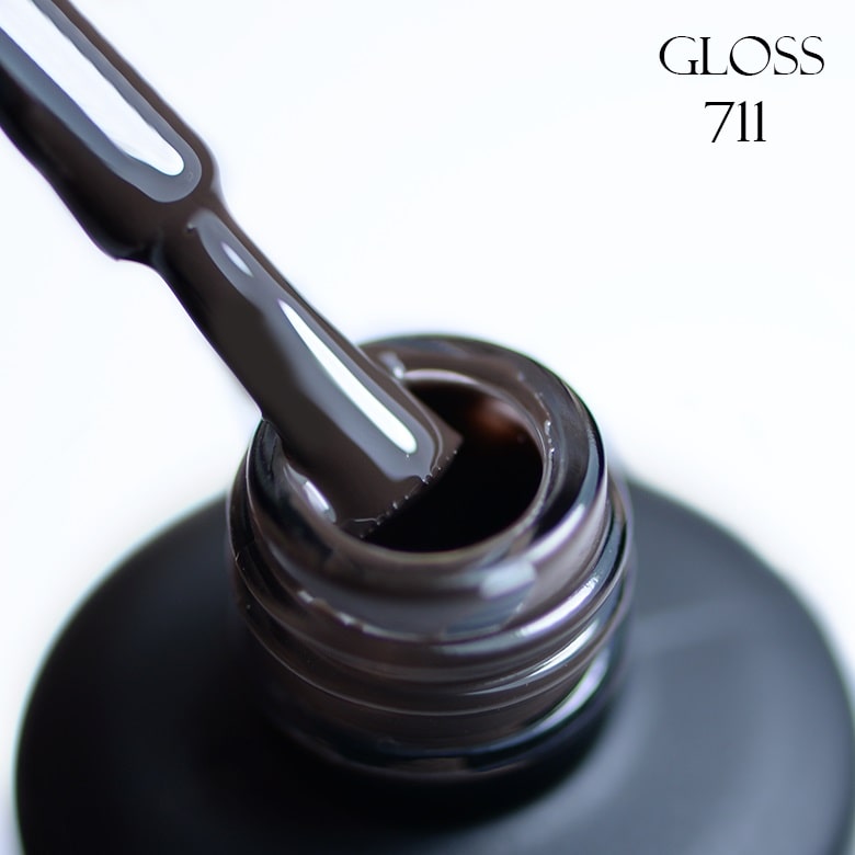 GLOSS Gel Polish 711 (Cold brown), 11ml