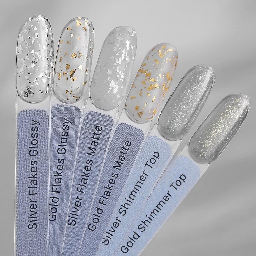 HEYLOVE Top Coat "Silver Shimmer", 15ml - Level Up Beauty Supply