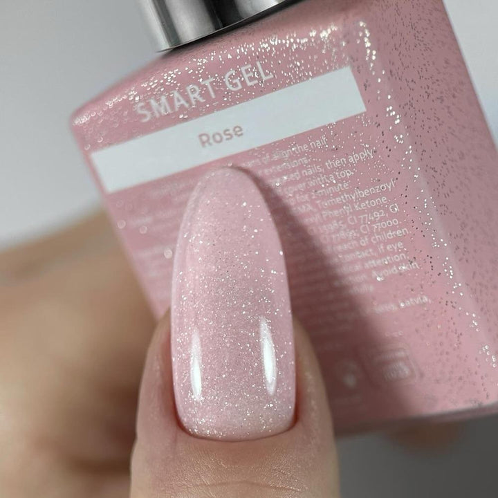 HELLO Smart Builder Gel with Shimmer "Rose", 15ml