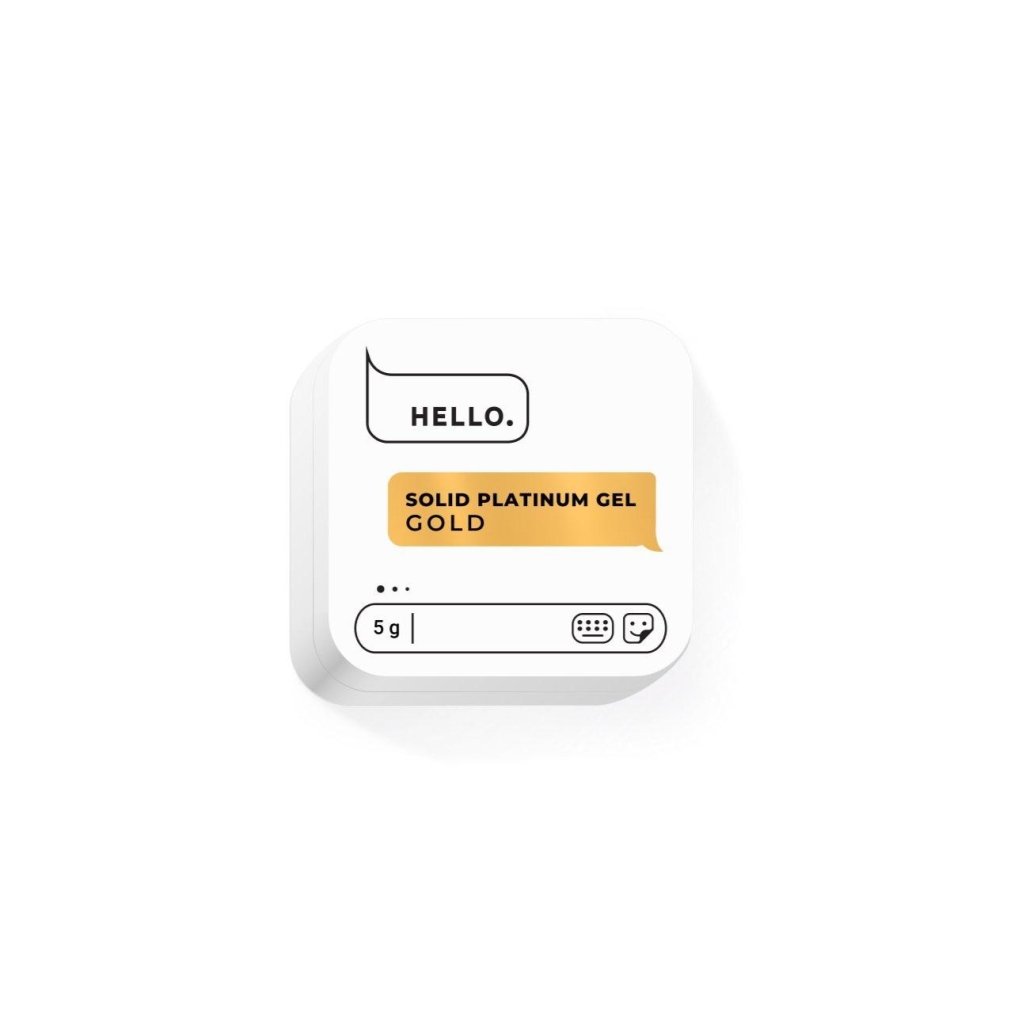 HEYLOVE Solid Platinum Gel Paint Gold, 5g - Level Up Beauty Supply