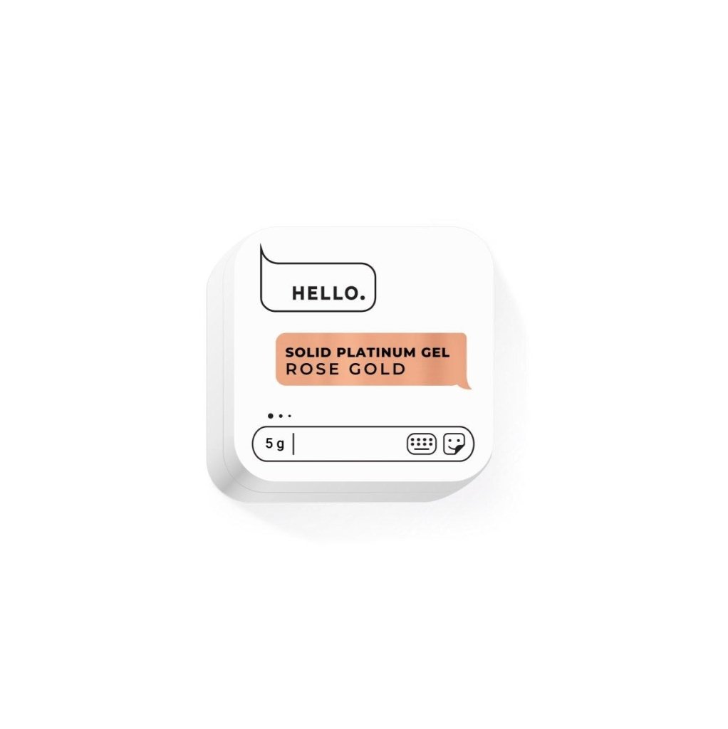 HEYLOVE Solid Platinum Gel Paint Rose Gold, 5g - Level Up Beauty Supply