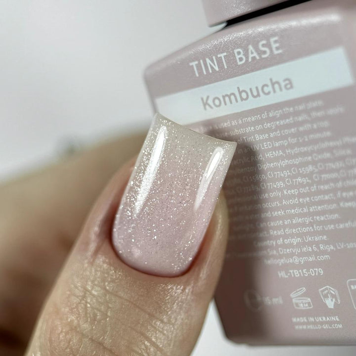 HELLO Tint Base with Shimmer "Kombucha", 15ml