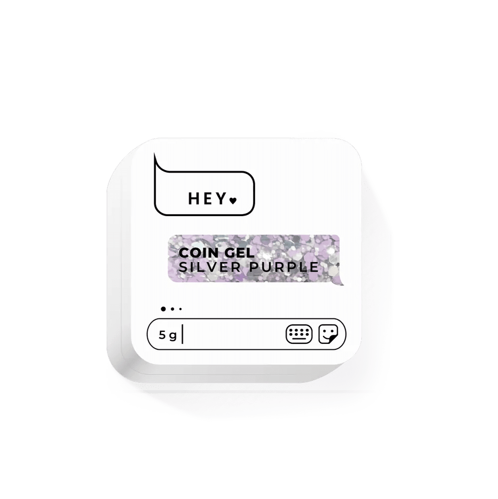 HEYLOVE - Coin Gel Silver Purple, 5g - Level Up Beauty Supply