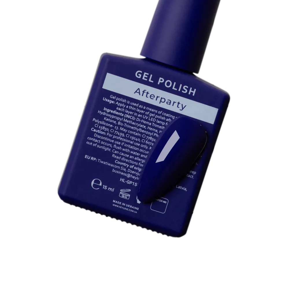 HEYLOVE Gel Polish "Afterparty", 15 ml (TPO Free)