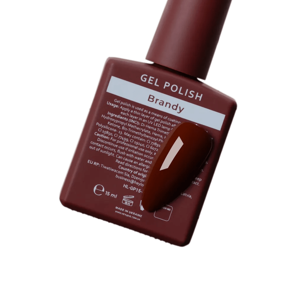 HEYLOVE Gel Polish "Brandy", 15 ml (TPO Free) - Level Up Beauty Supply