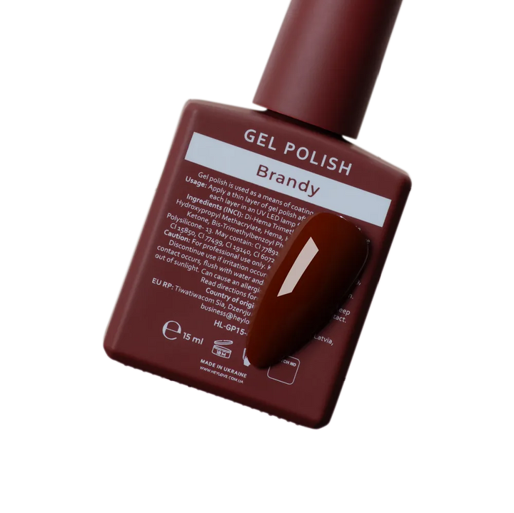 HEYLOVE Gel Polish "Brandy", 15 ml (TPO Free)