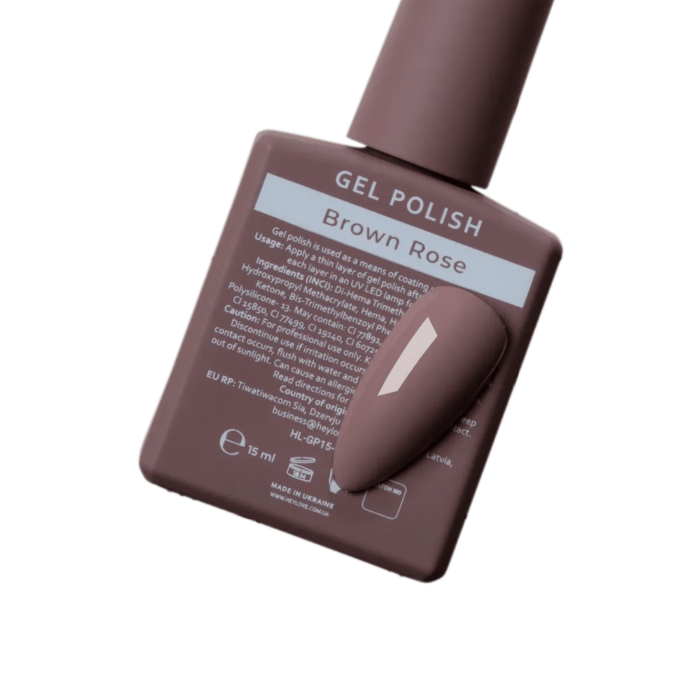HEYLOVE Gel Polish "Brown Rose", 15 ml (TPO Free) - Level Up Beauty Supply