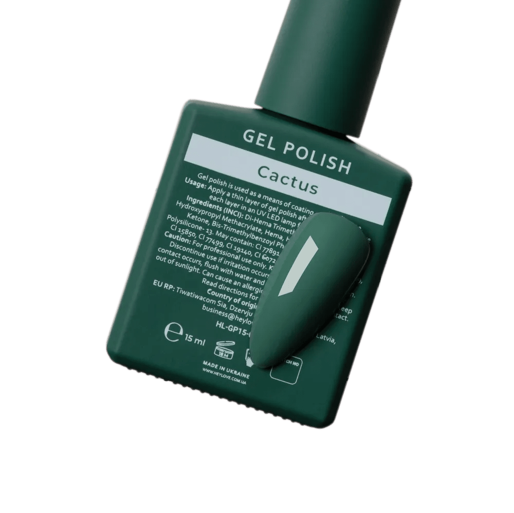 HEYLOVE Gel Polish "Cactus", 15 ml (TPO Free) - Level Up Beauty Supply