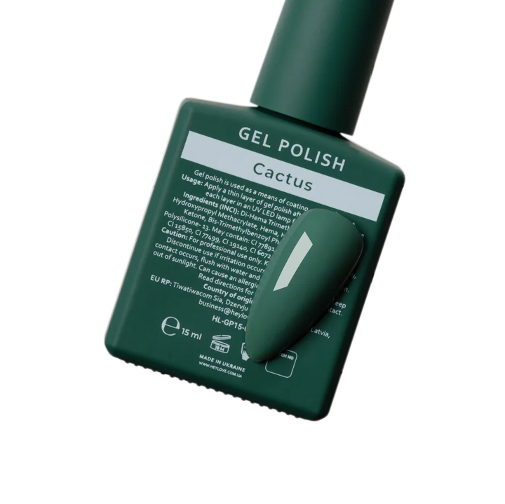 HEYLOVE Gel Polish "Cactus", 15 ml (TPO Free)