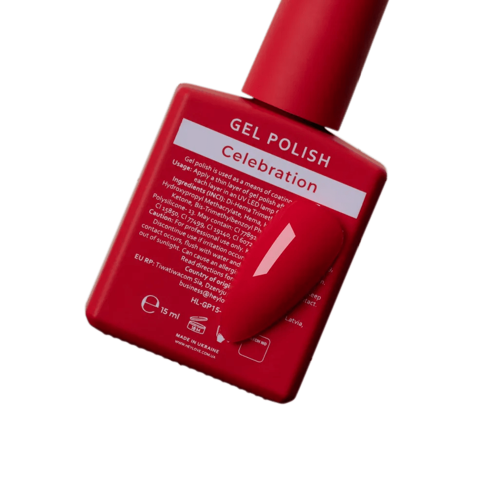 HEYLOVE Gel Polish "Celebration", 15 ml (TPO Free) - Level Up Beauty Supply