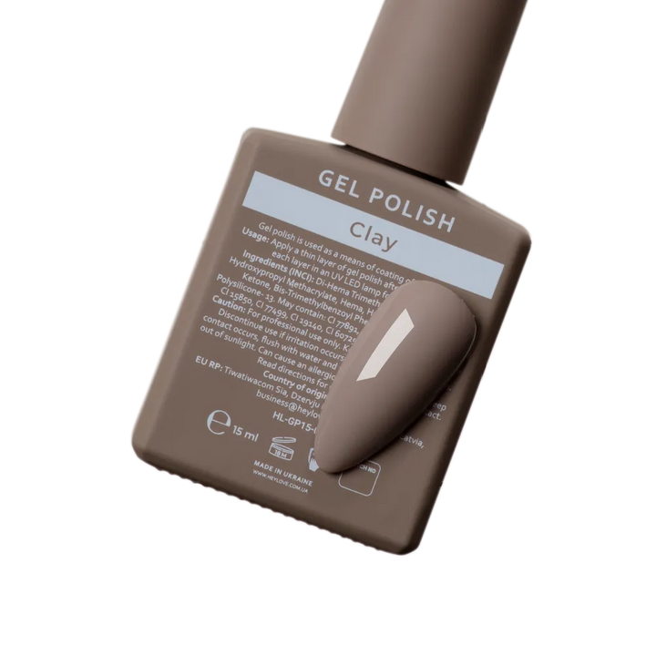 HEYLOVE Gel Polish "Clay", 15 ml (TPO Free)