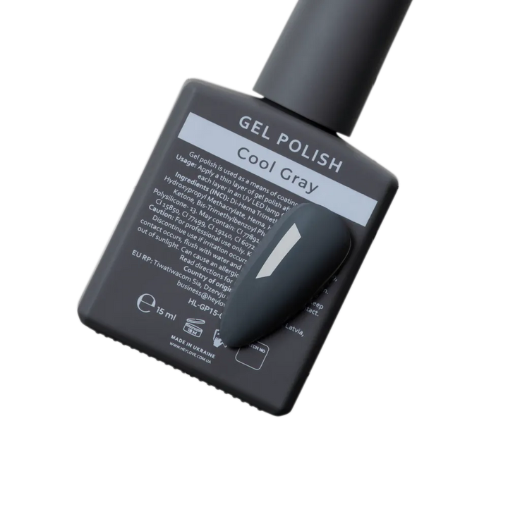 HEYLOVE Gel Polish "Cool Gray", 15 ml (TPO Free)