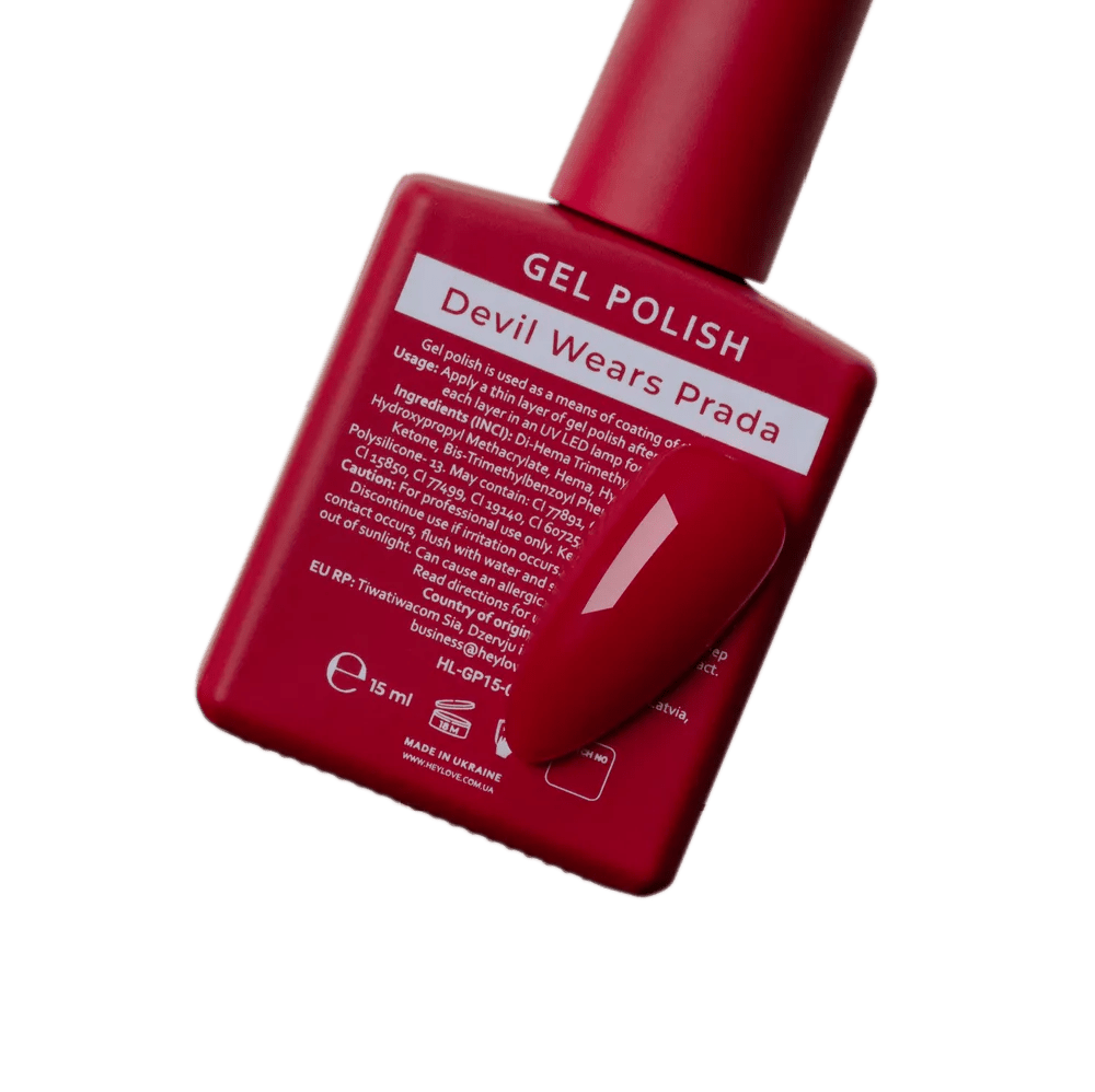 HEYLOVE Gel Polish "Devil Wears Prada", 15 ml (TPO Free) - Level Up Beauty Supply