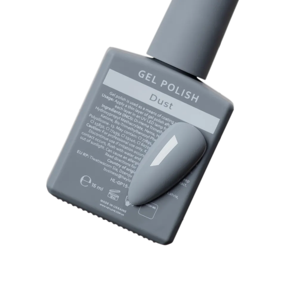 HEYLOVE Gel Polish "Dust", 15 ml (TPO Free)