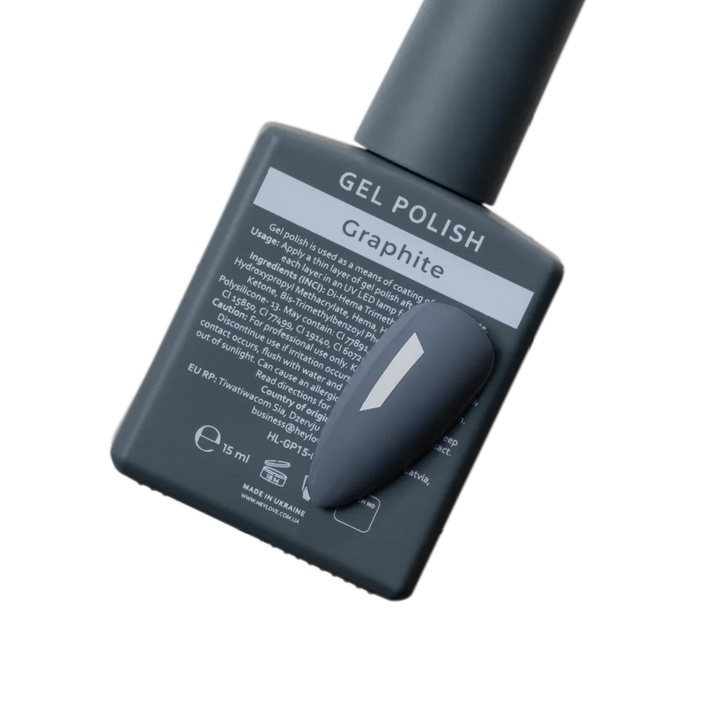 HEYLOVE Gel Polish "Graphite", 15 ml (TPO Free)
