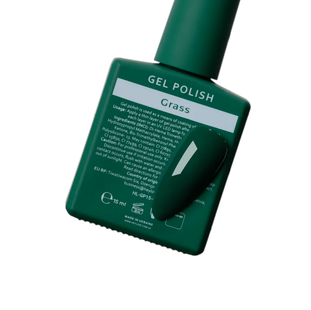 HEYLOVE Gel Polish "Grass", 15 ml (TPO Free) - Level Up Beauty Supply