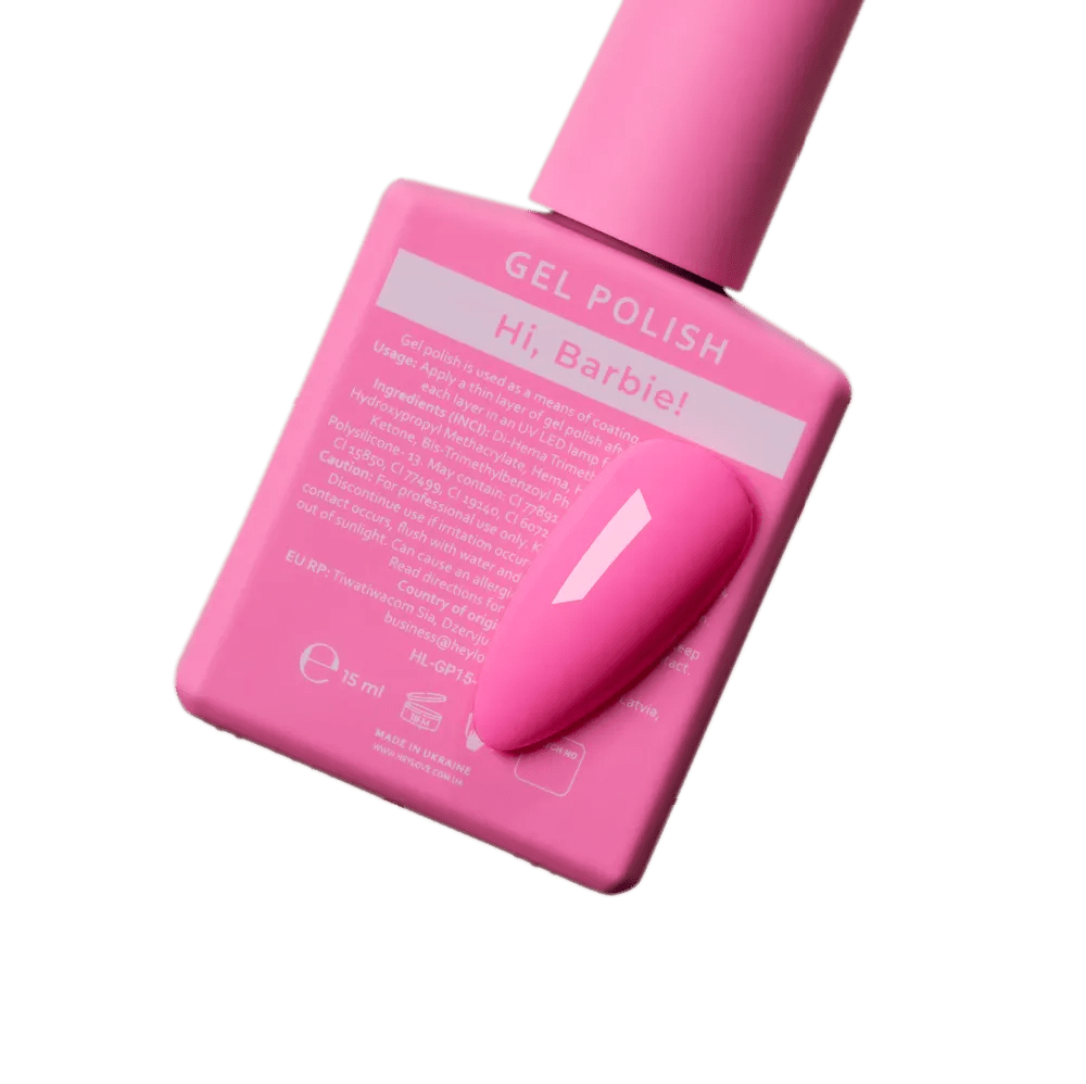 HEYLOVE Gel Polish "Hi Barbie!", 15 ml (TPO Free) - Level Up Beauty Supply