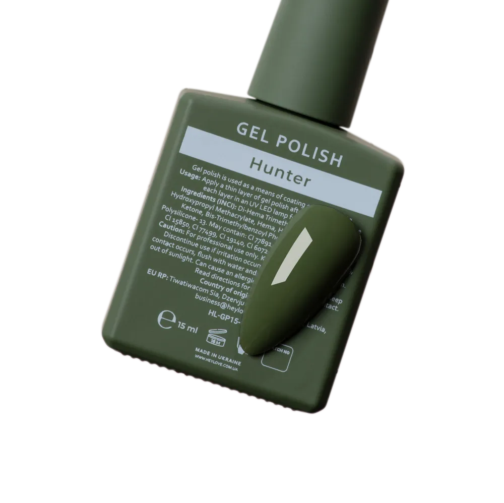 HEYLOVE Gel Polish "Hunter", 15 ml (TPO Free)
