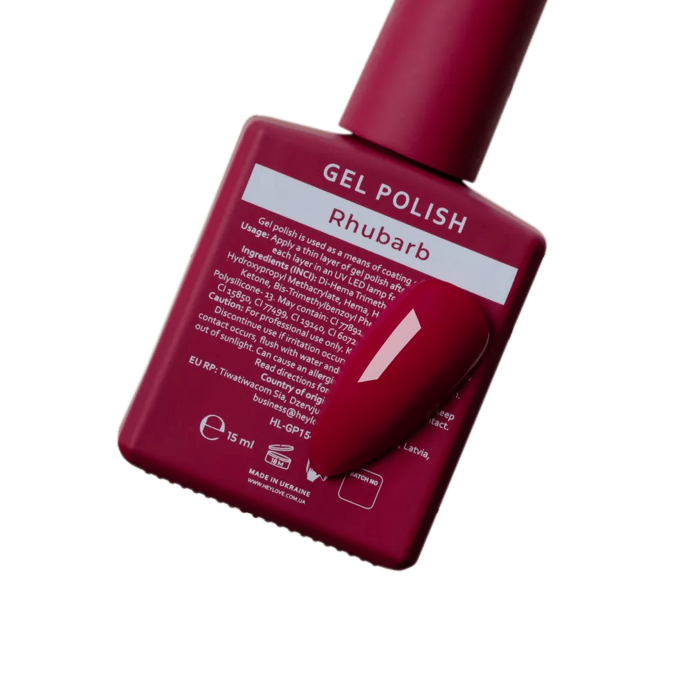HEYLOVE Gel Polish "Rhubarb", 15 ml (TPO Free) - Level Up Beauty Supply