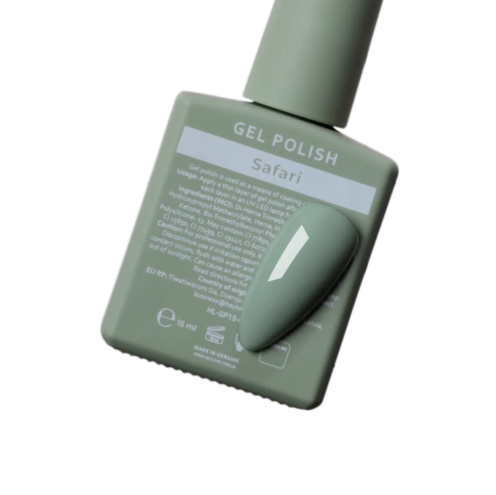 HEYLOVE Gel Polish "Safari", 15 ml (TPO Free)