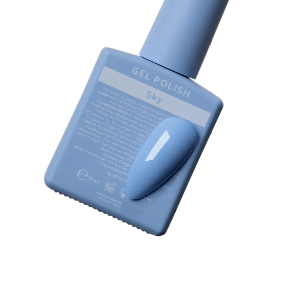 HEYLOVE Gel Polish "Sky", 15 ml (TPO Free)