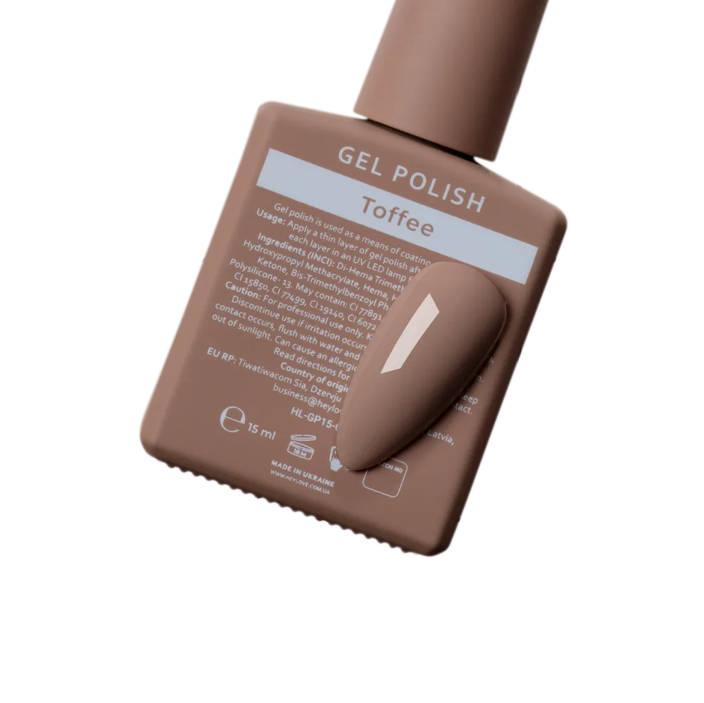 HEYLOVE Gel Polish "Toffee", 15 ml (TPO Free)