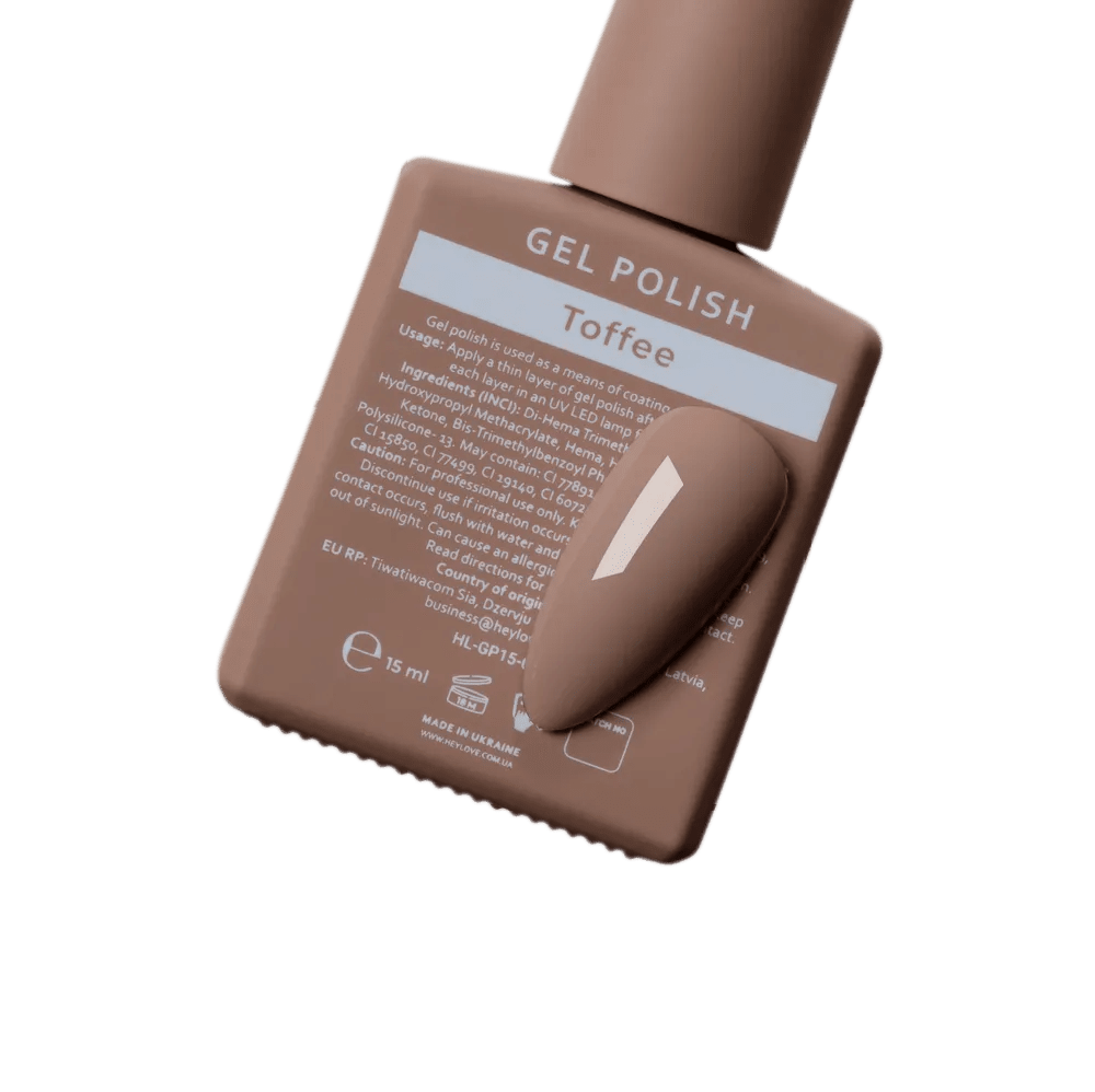 HEYLOVE Gel Polish "Toffee", 15 ml (TPO Free) - Level Up Beauty Supply