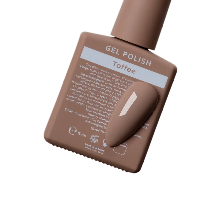 HEYLOVE Gel Polish "Toffee", 15 ml (TPO Free)