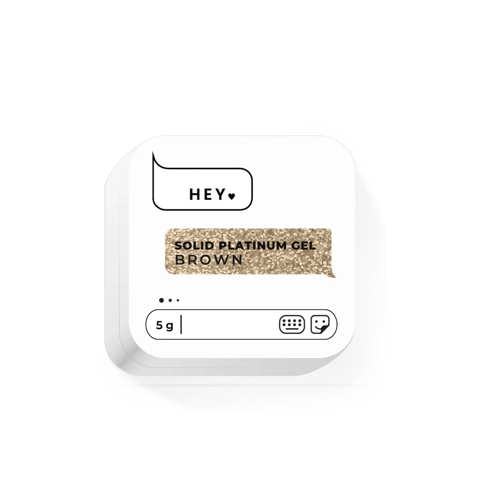 HEYLOVE Solid Platinum Gel Paint Brown, 5g - Level Up Beauty Supply