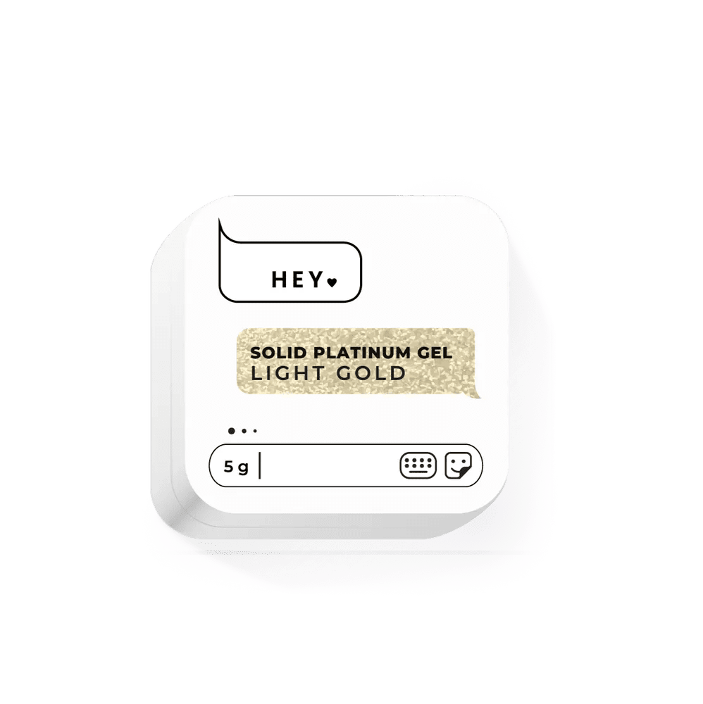 HEYLOVE Solid Platinum Gel Paint Light Gold, 5g - Level Up Beauty Supply