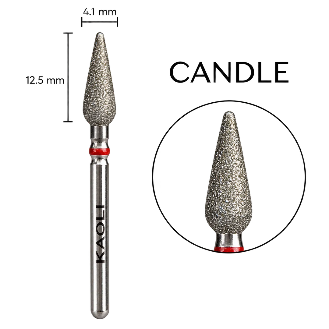 Kaoli - Manicure Diamond Bit Flare, Candle, Red