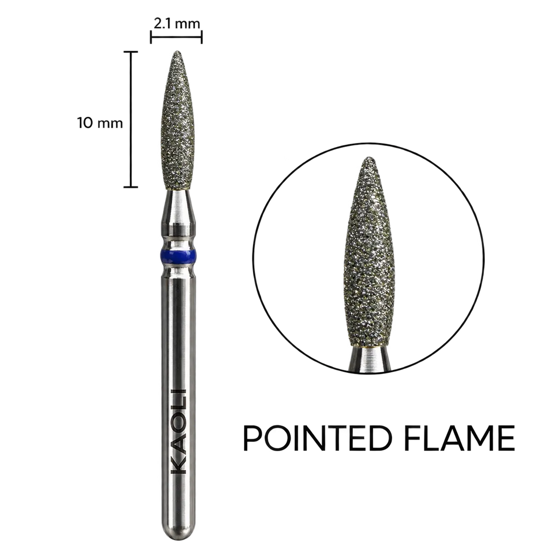 Kaoli - Manicure Diamond Bit Pulsar Flame 2.1 x 10, Blue