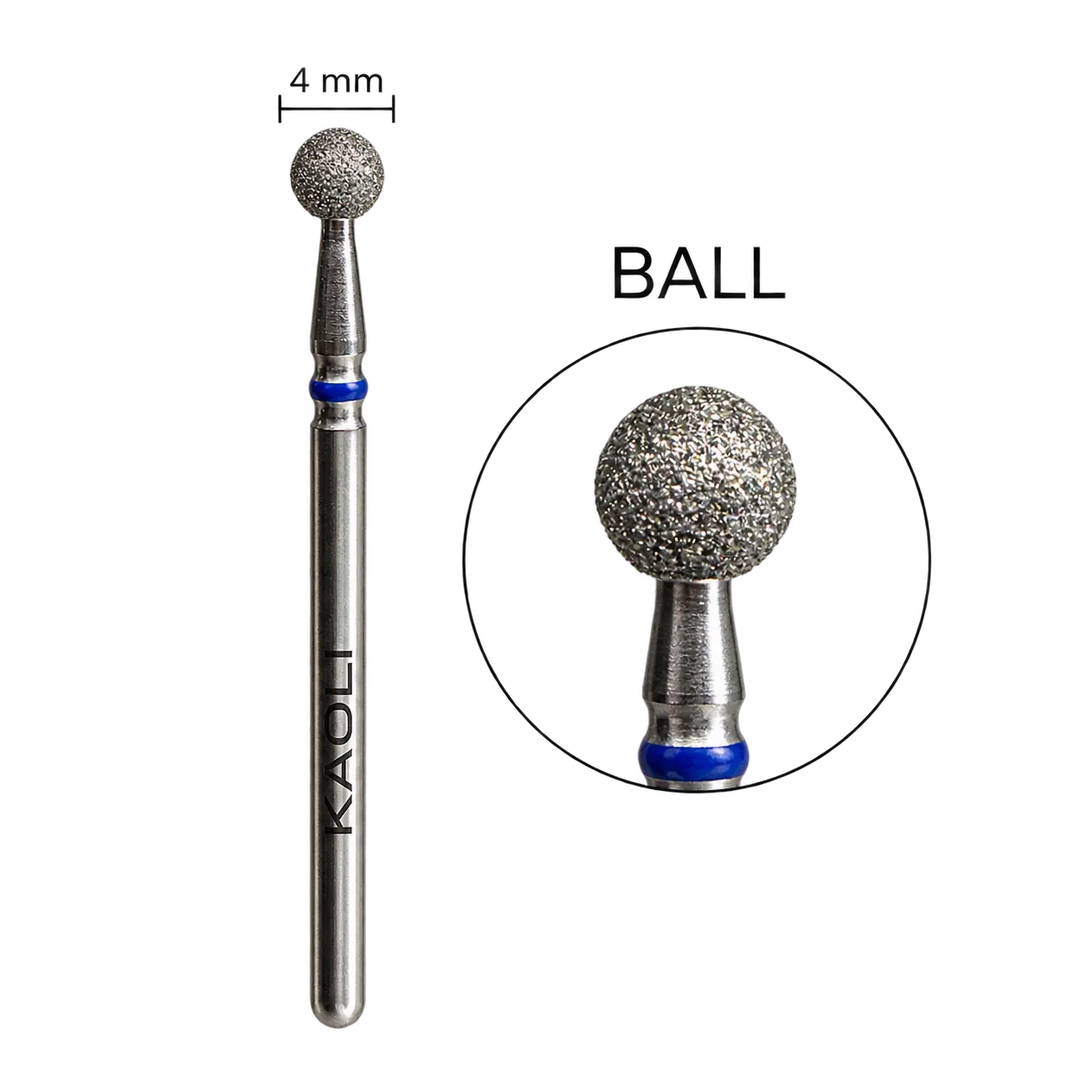 Kaoli - Manicure Diamond Bit Sphere, Ball 4mm, Blue