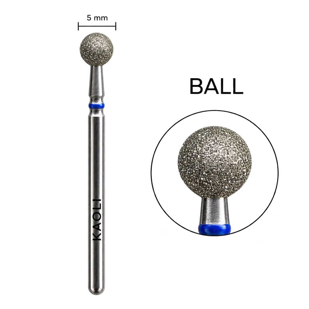 Kaoli - Manicure Diamond Bit Sphere, Ball 5mm, Blue