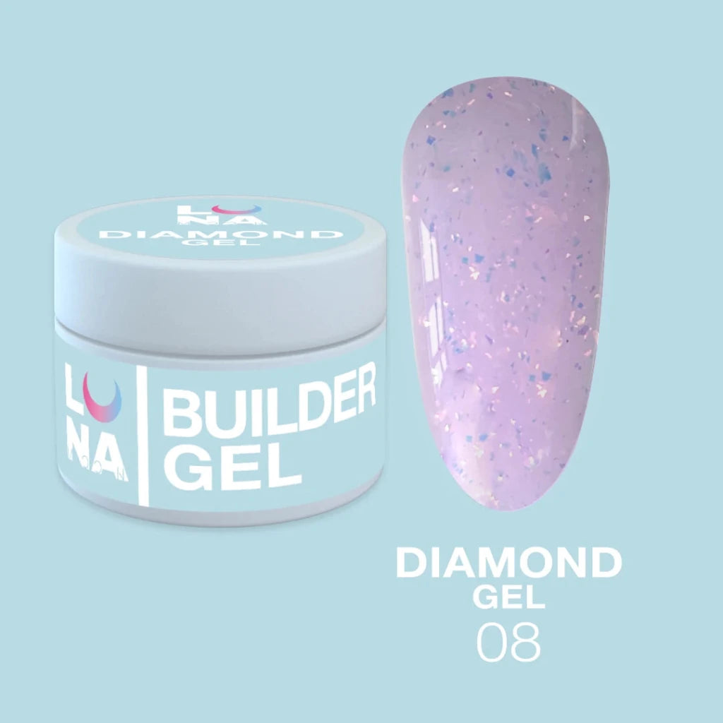 LUNAmoon Builder Gel Diamond 08, 15ml - Level Up Beauty Supply