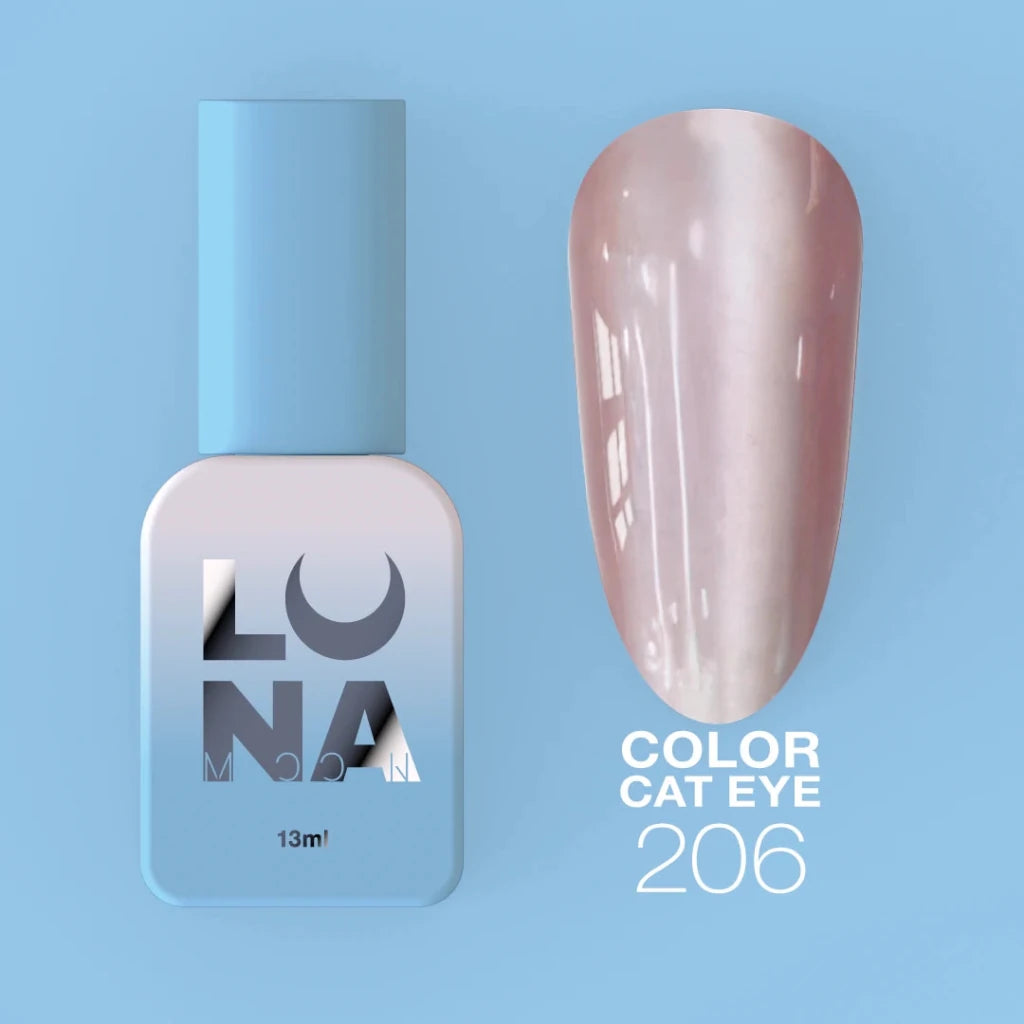 LUNAmoon Colour Gel Polish Cat Eye 206, 13ml - Level Up Beauty Supply