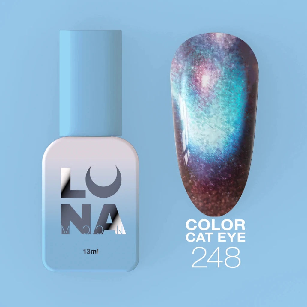 LUNAmoon Colour Gel Polish Cat Eye 248, 13ml - Level Up Beauty Supply