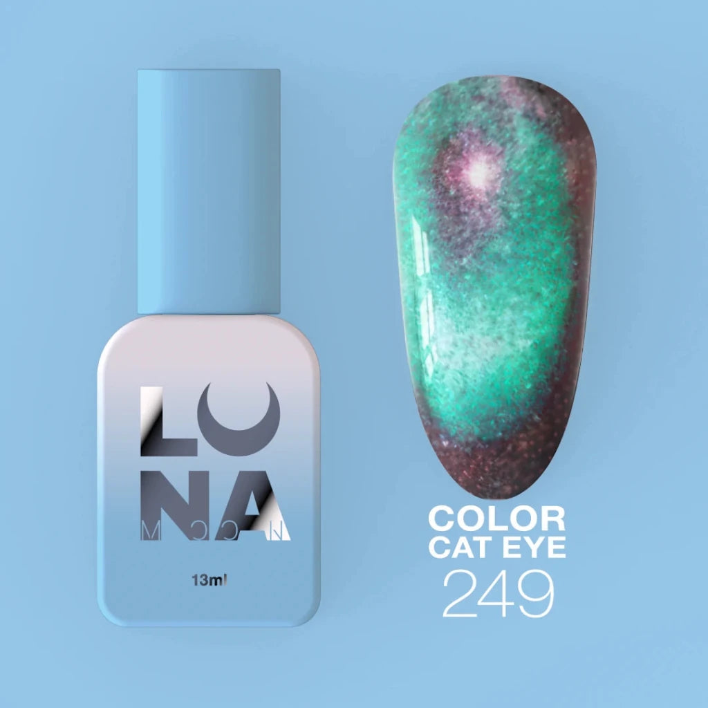 LUNAmoon Colour Gel Polish Cat Eye 249, 13ml - Level Up Beauty Supply