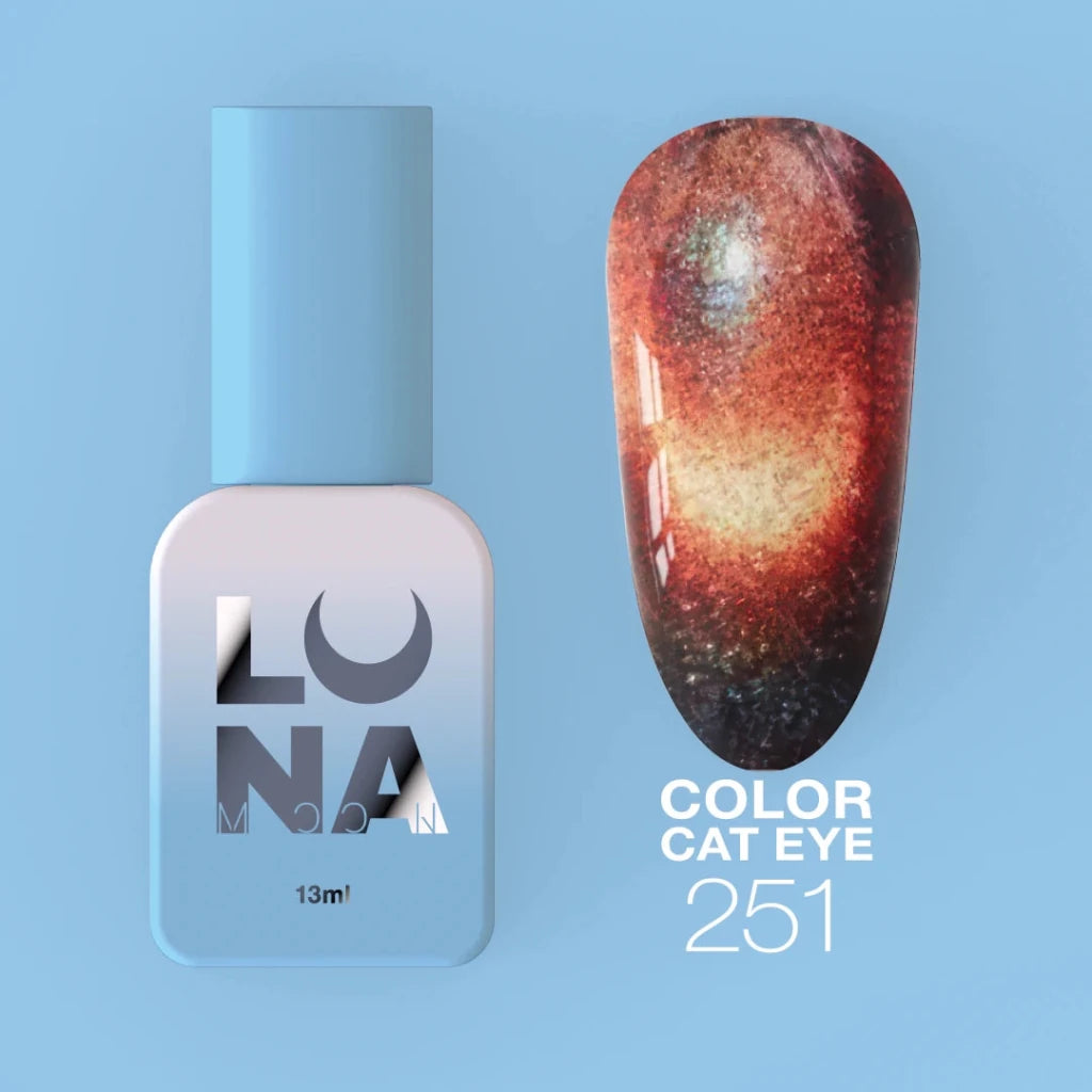 LUNAmoon Colour Gel Polish Cat Eye 251, 13ml - Level Up Beauty Supply
