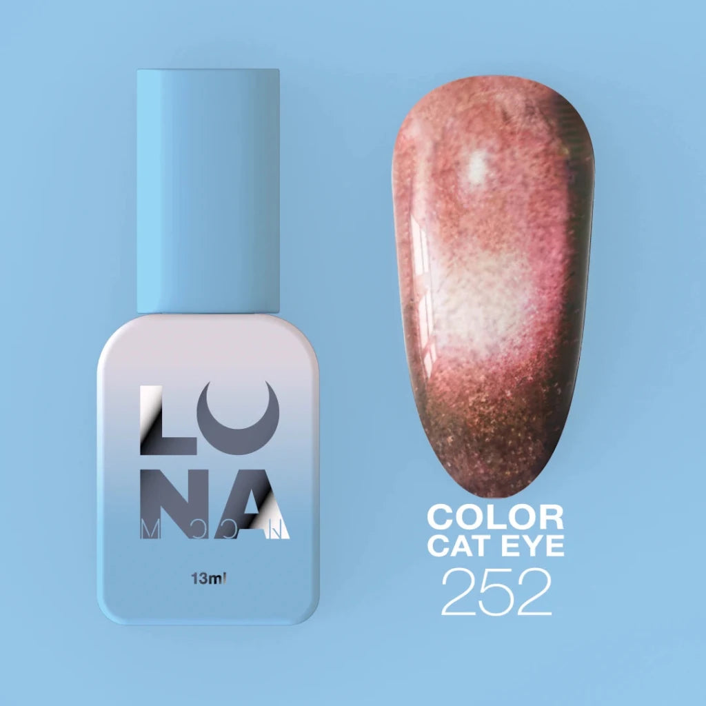 LUNAmoon Colour Gel Polish Cat Eye 252, 13ml - Level Up Beauty Supply