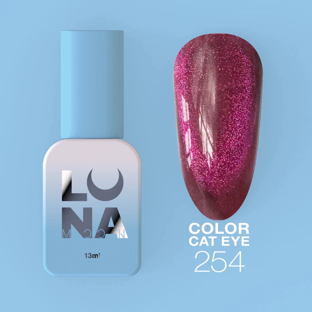 LUNAmoon Colour Gel Polish Cat Eye 254, 13ml - Level Up Beauty Supply