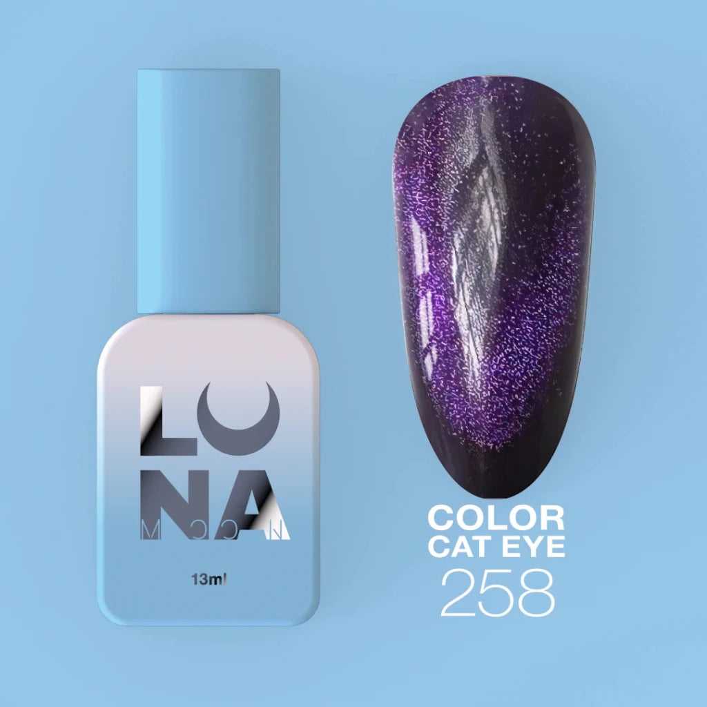 LUNAmoon Colour Gel Polish Cat Eye 258, 13ml - Level Up Beauty Supply
